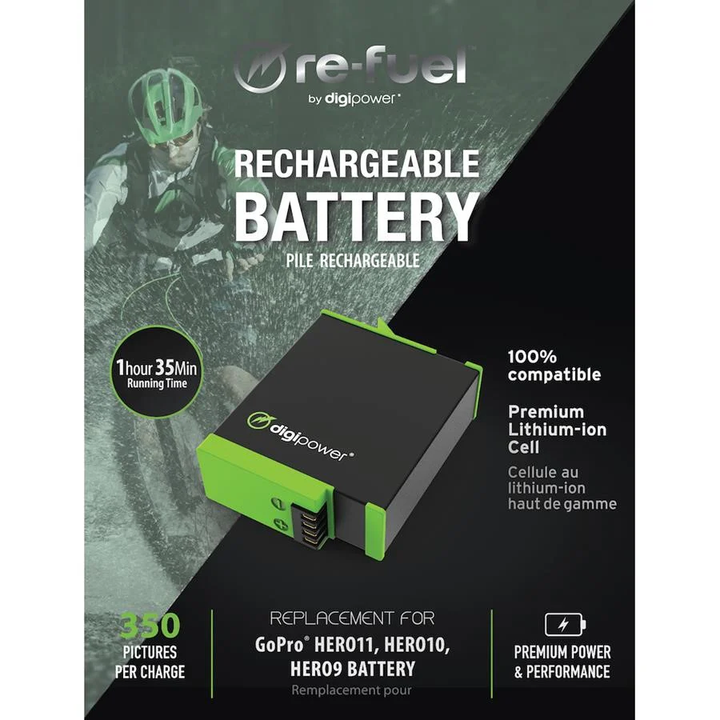 Digipower Re-Fuel GoPro HERO 9/10/11 Battery 1720mAh RFGP10