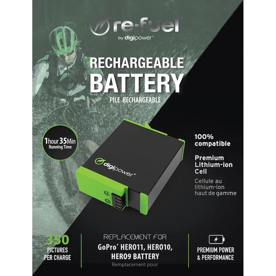Digipower | Re-Fuel GoPro HERO 9/10/11 Battery 1720mAh | RFGP10