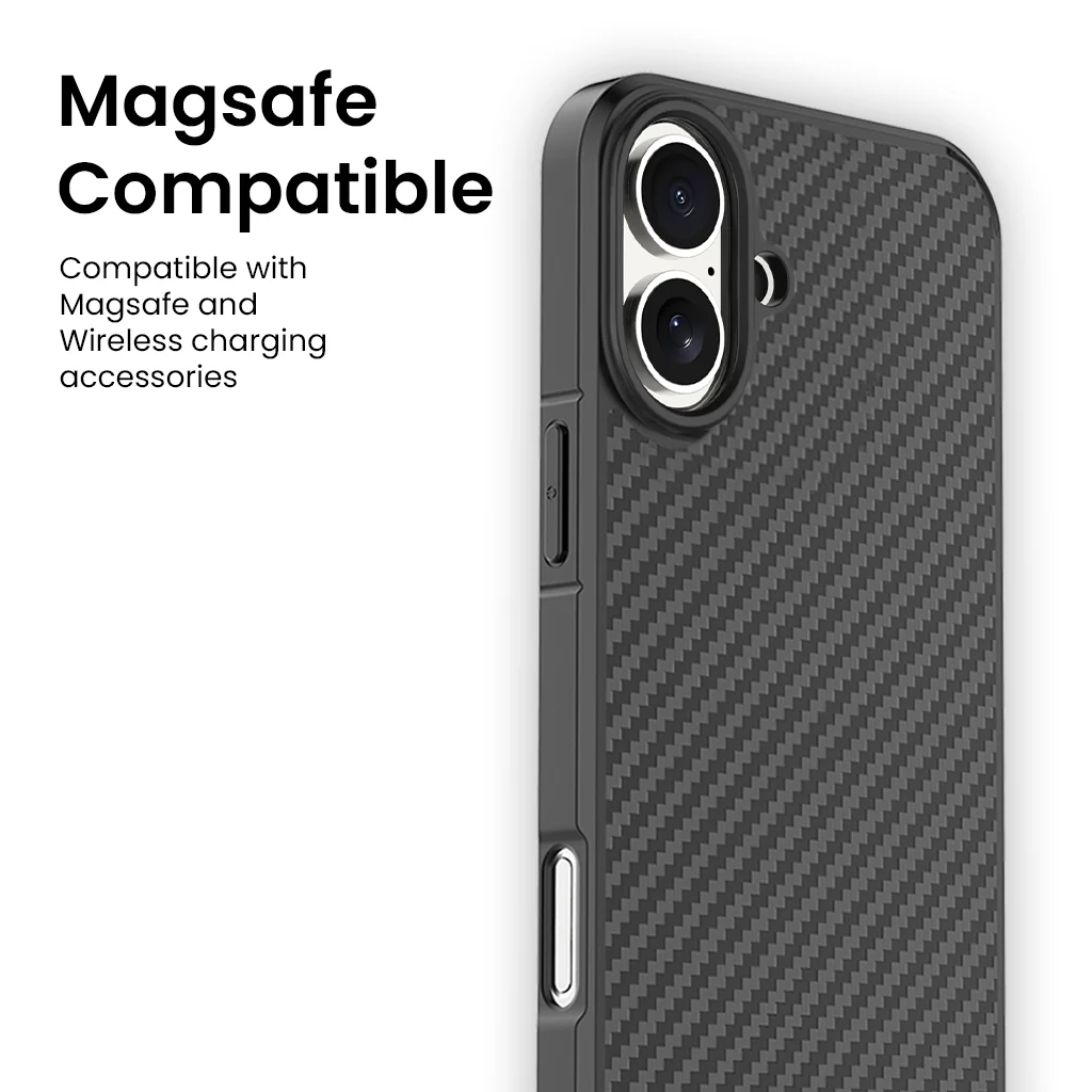 Caseco | Kevlar Case With Magsafe iPhone 16 - Carbon | C28C8-01