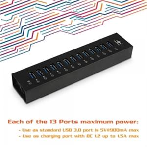 Vantec | Port USB 3.0 Aluminum Hub Data Charging 12V 5A Retail | UGT-AH131U3-BK 13