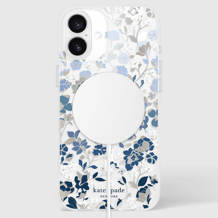Kate Spade | Protective Prints MagSafe Case iPhone 16 Plus - Flowerbed Blue | 15-13253