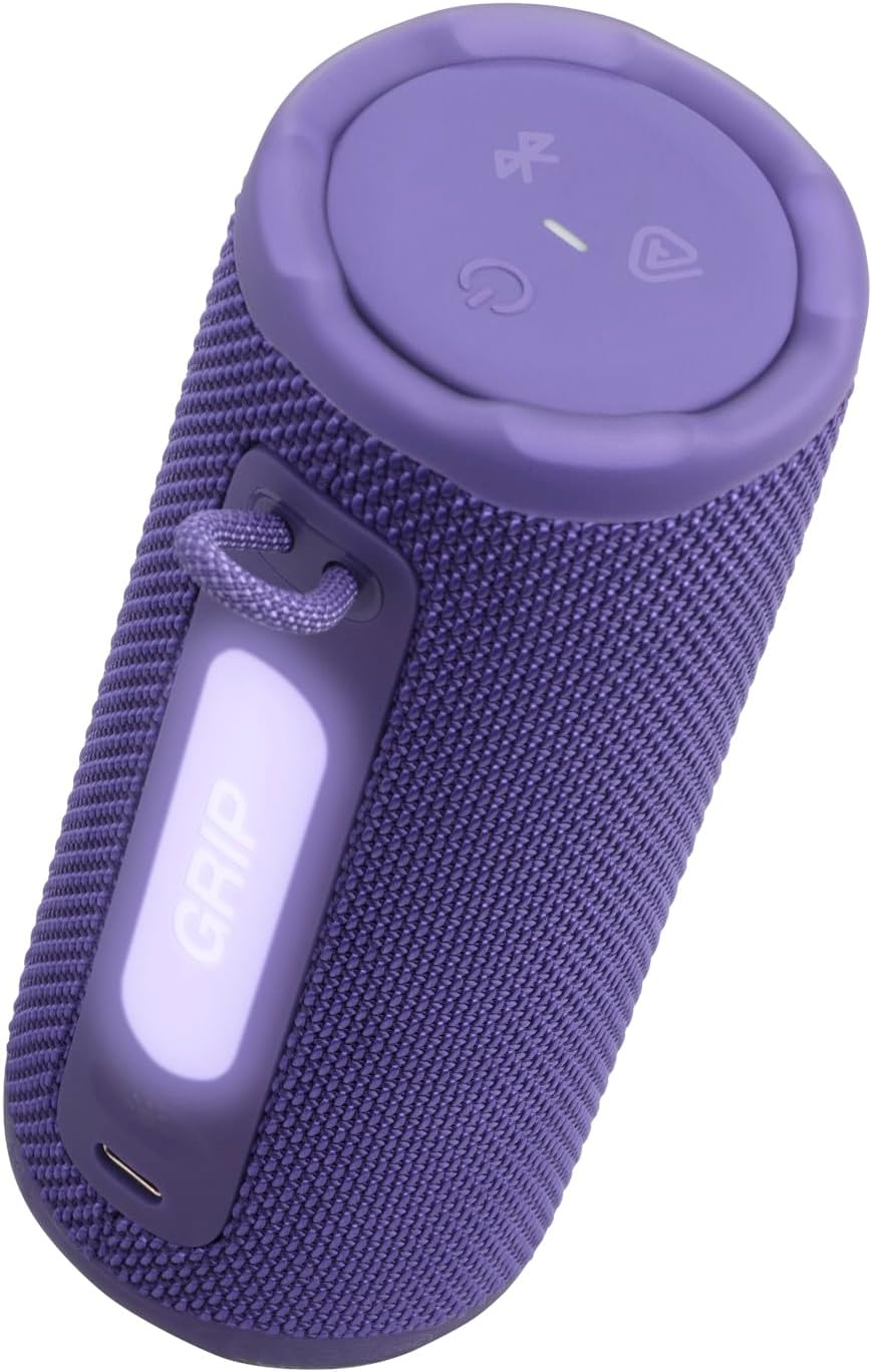 JBL | Grip Waterproof Bluetooth Wireless Speaker - Purple | JBLGRIPPURAM