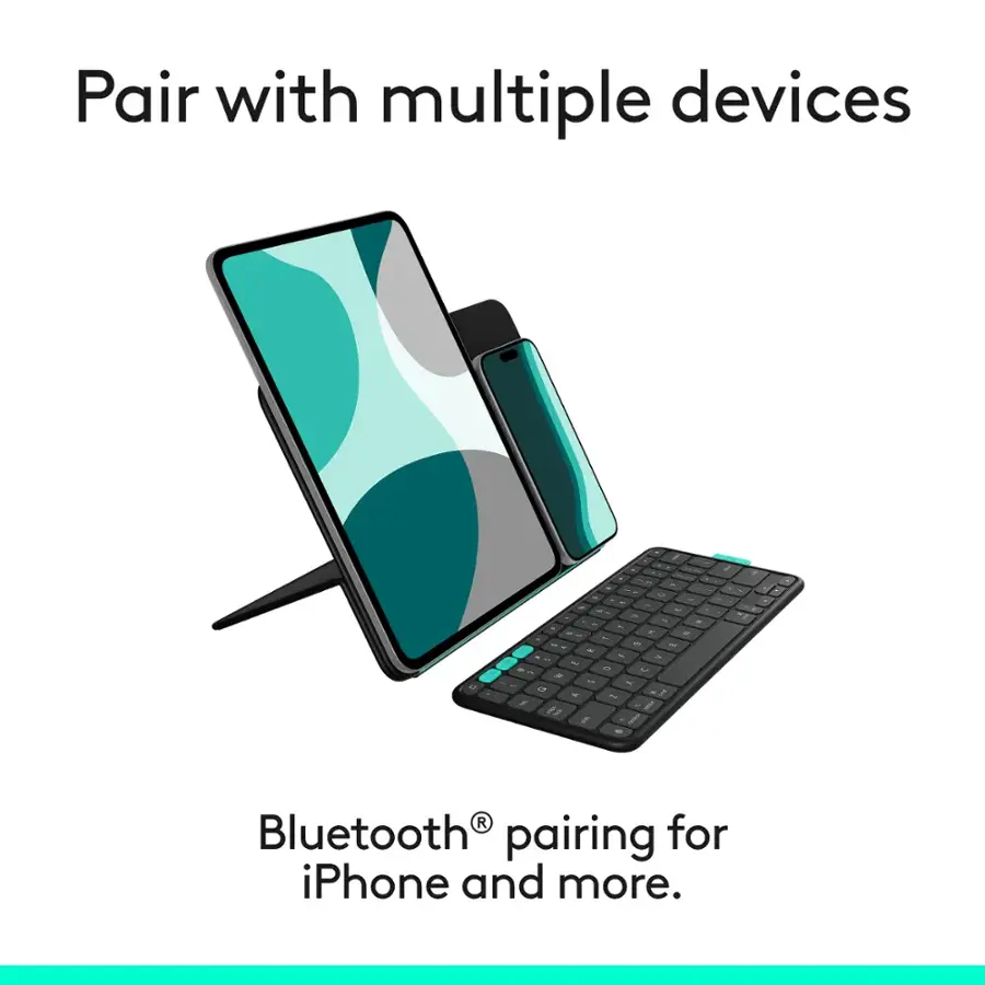Logitech | Flip Folio Keyboard Case for iPad Pro 11" 5th Gen M4 (2024)/Air 11" (M2/M3)/iPad Air (5th Gen) - Graphite | 920-013369