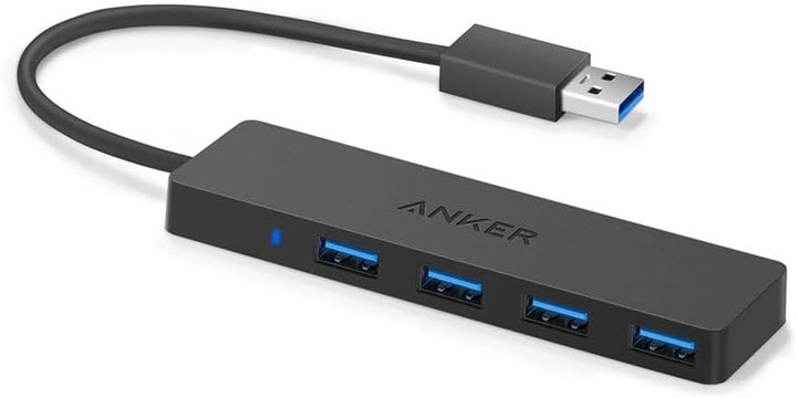 Anker | Ultra Slim 4-Port USB 3.0 Data Hub - Black | A7516H145