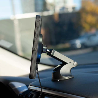 Mighty Mount | MagSafe Wireless Car Charger Suction Cup Mount (Version 2.0) - Black | M3540D