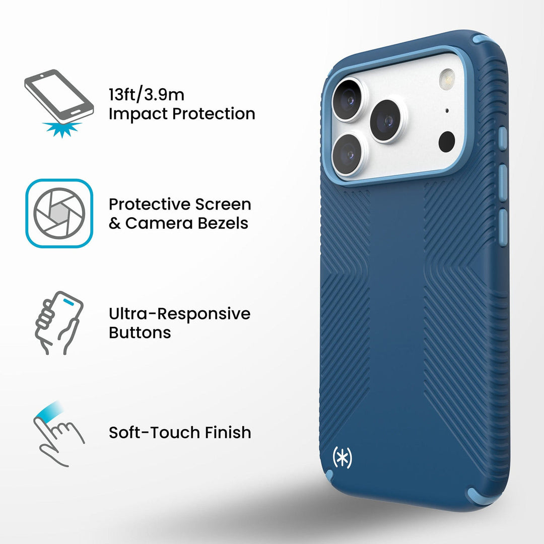 Speck | Presidio2 Grip MagSafe Case for iPhone 18 Pro Max with Camera Control - Deep Sea | 151108-3261
