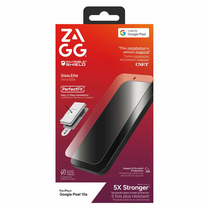 ZAGG | InvisibleShield Glass Elite Biometric Screen Protector for Google Pixel 10a | 200121686