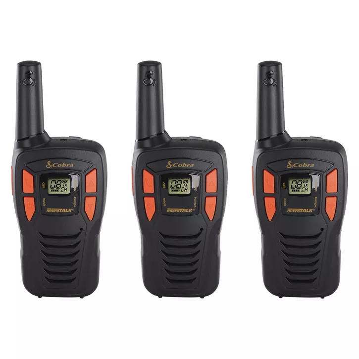 Cobra | 16-Mile Range Two-Way Radio Walkie Talkies - 3 Pack | ACXT145-3
