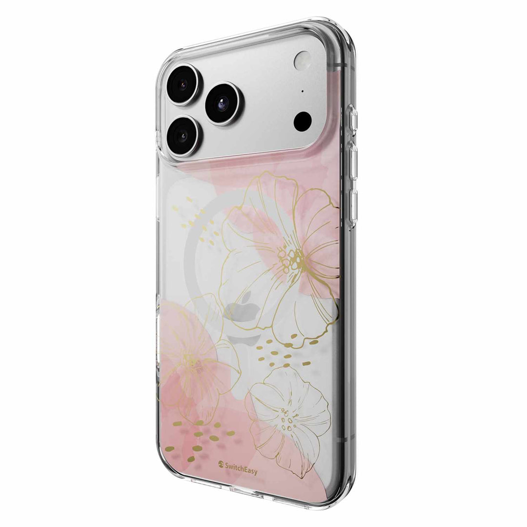 SwitchEasy | Fleur M3D Patterned Protective iPhone 18 Pro Max /17 Pro Max Case - Fleur /Gold | SPH8PM268GL26