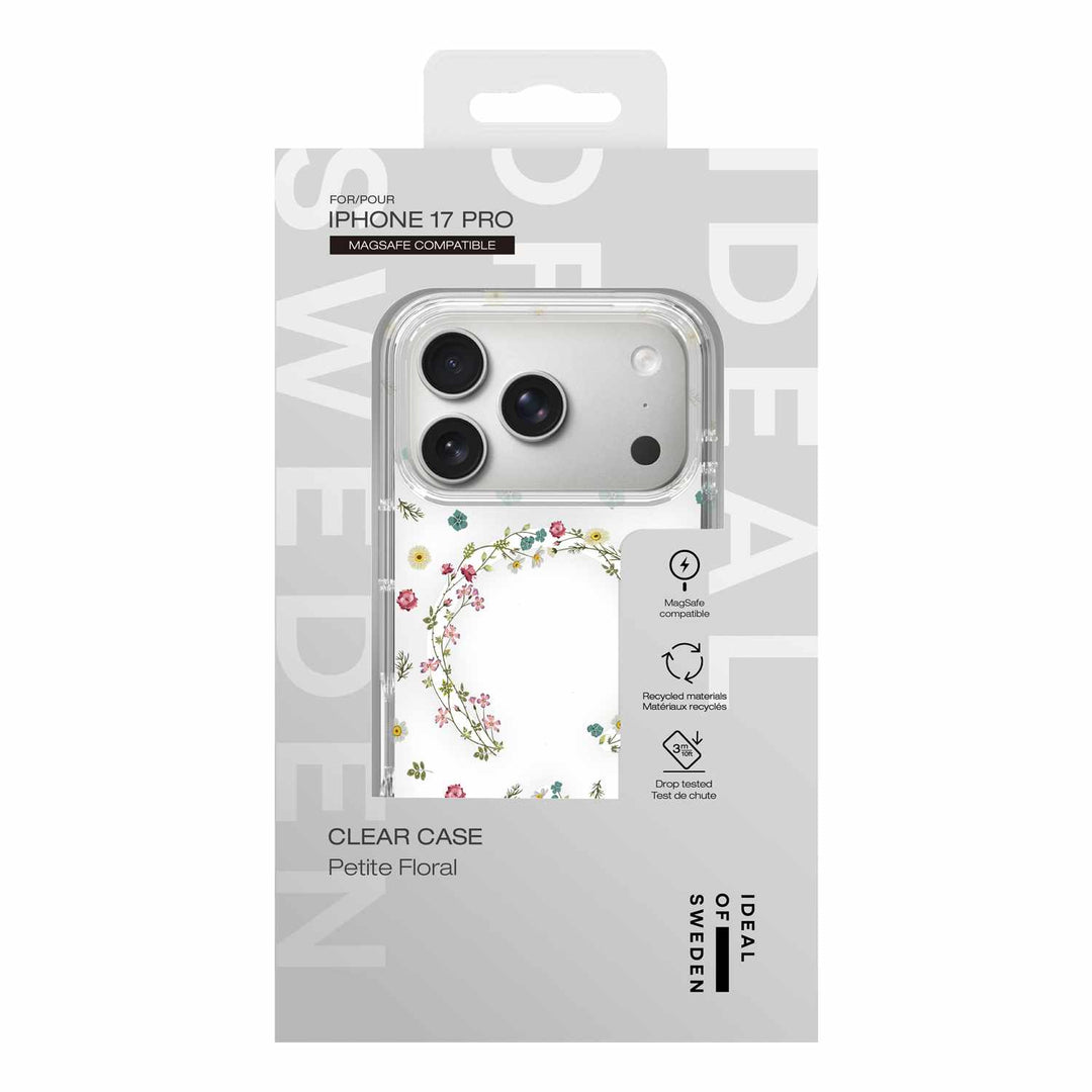 Ideal of Sweden | MagSafe Mid Case Petite for iPhone 17 Pro - Clear Floral | IDCLCMSB-I2561P-507