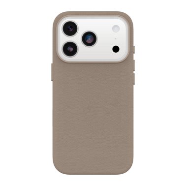 OtterBox | Symmetry Cactus Leather iPhone 17 Pro w/MagSafe + Camera Control Case - Grey Comfort | 77-99056