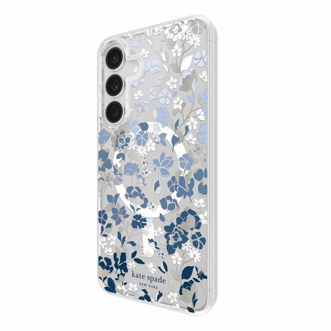 Kate Spade | Protective Case w/MagSafe for Samsung Galaxy S25 FE - Flowerbed Blue | KS058940