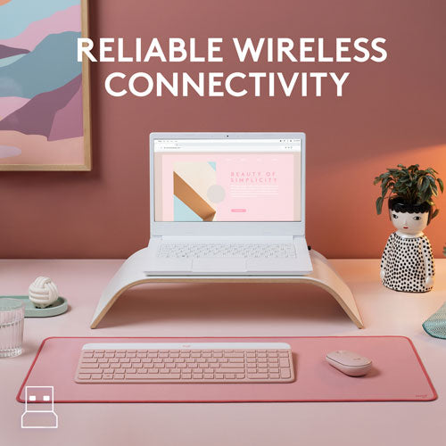 Logitech | MK470 Wireless Full Size Keyboard and Mouse Combo - Rose |  920-011311