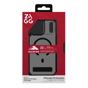 ZAGG | Graphene Rainier Snap iPhone 18 Pro Max/17 Pro Max Kickstand Case - Smoke Black | 702322330