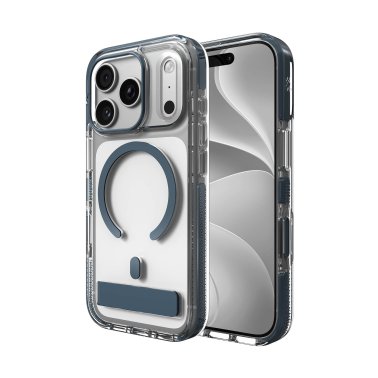 ZAGG | Graphene Santa Cruz Snap iPhone 18 Pro/17 Pro Kickstand Metallic Case - Blue Shimmer | 702322323