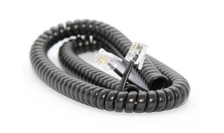 Ultralink | Home Phone Coil Cord 3.6m/12ft - Black | UHS87BLB