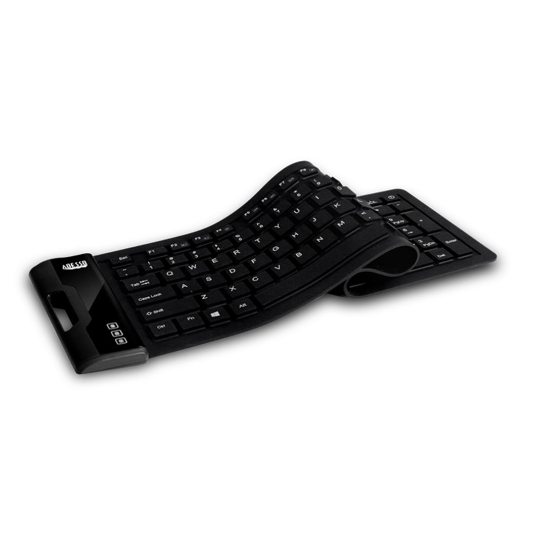Adesso | 120-Keys Antimicrobial Waterproof Flexible Keyboard - Black | AKB-232UB