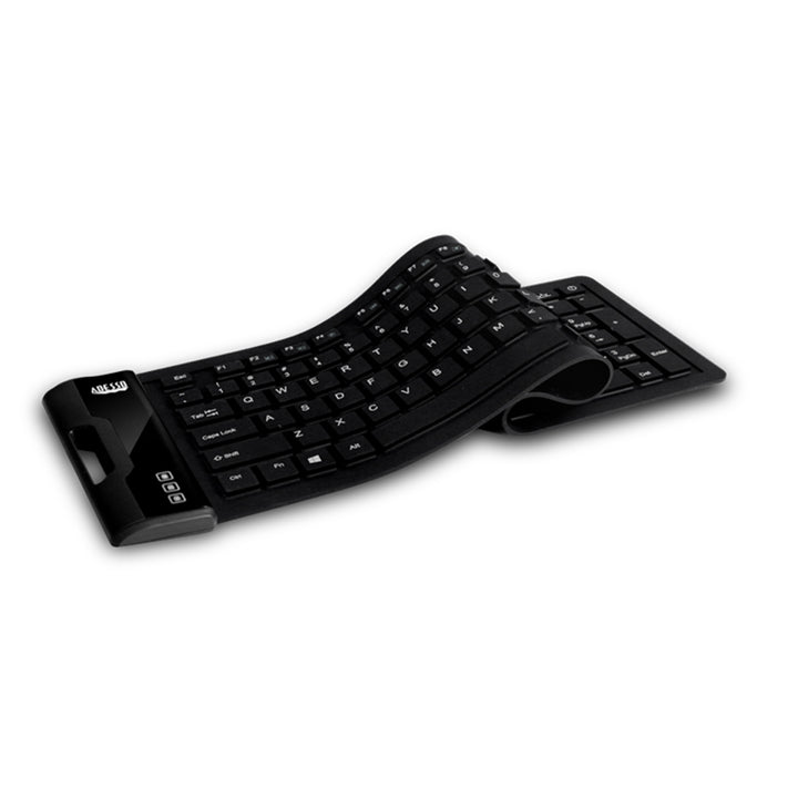 Adesso | 120-Keys Antimicrobial Waterproof Flexible Keyboard - Black | AKB-232UB