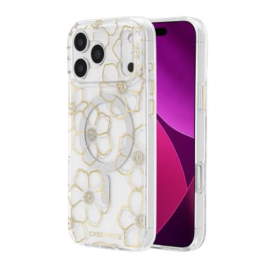Case-Mate | Floral Gems MagSafe Case iPhone 18 Pro Max/17 Pro Max - Gold | CM061010