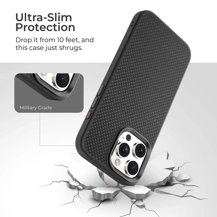 Caseco | Aramid Fiber Weave Pattern iPhone 16 Pro Max - Black | C28D2-51