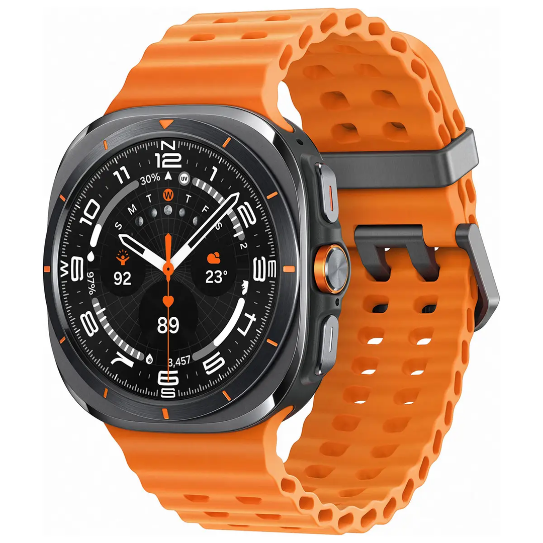 Samsung | Galaxy Watch Ultra (GPS / LTE) 47mm Smartwatch with Heart Rate Monitor - Titanium Grey/Orange | SM-L705FDAAXAC