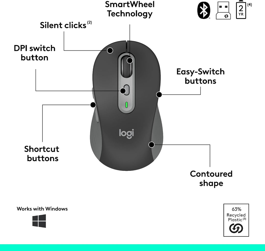 Logitech | Signature Slim MK955 for Business Combo - Copilot Edition | 920-013271