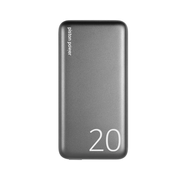 LOGiiX | Piston Power 20000 mAh Aluminum Power Bank - Graphite Grey | LGX-13674