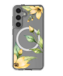 Caseco | Clear Design Case Samsung S24 - Yellow Wildflower | ED24BED24C1-00FY