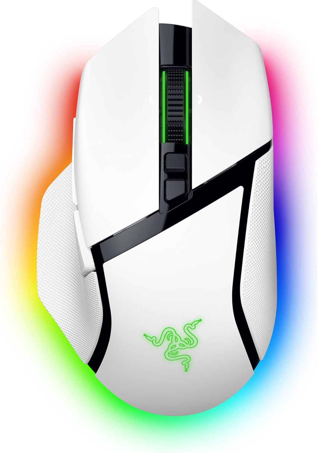 Razer | Basilisk V3 Pro Optical Gaming Mouse with HyperScroll Tilt Wheel Wireless - White | RZ01-05240200-R3U1