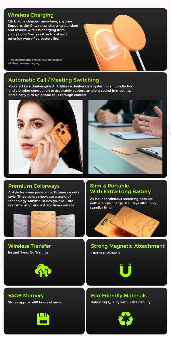 Devia | Wisdomuse Note: The Ultra-Thin AI Recorder & Global Translator | 6979211150030