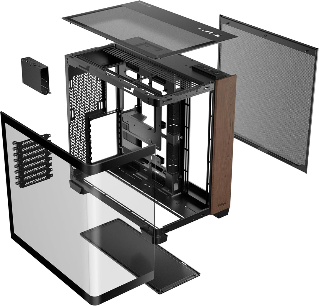 Antec | Curve Wood Full Tower Tempered Glass E-ATX - Black | C8 CURVE WOOD