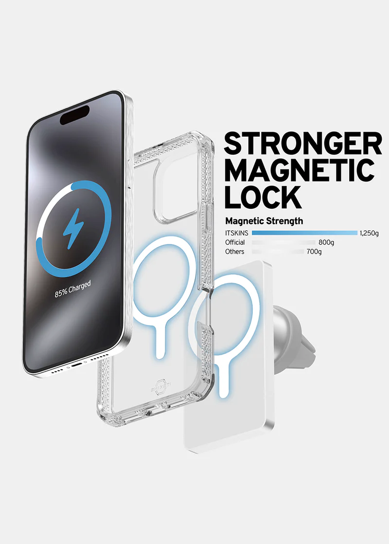 ITSKINS | Hybrid_R MagSafe Case iPhone 16 Pro - Clear | 120-8514