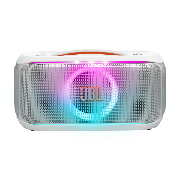 JBL | Partybox On-the-Go 2 Portable Party Speaker - White | JBLPBOTG2PLWAM