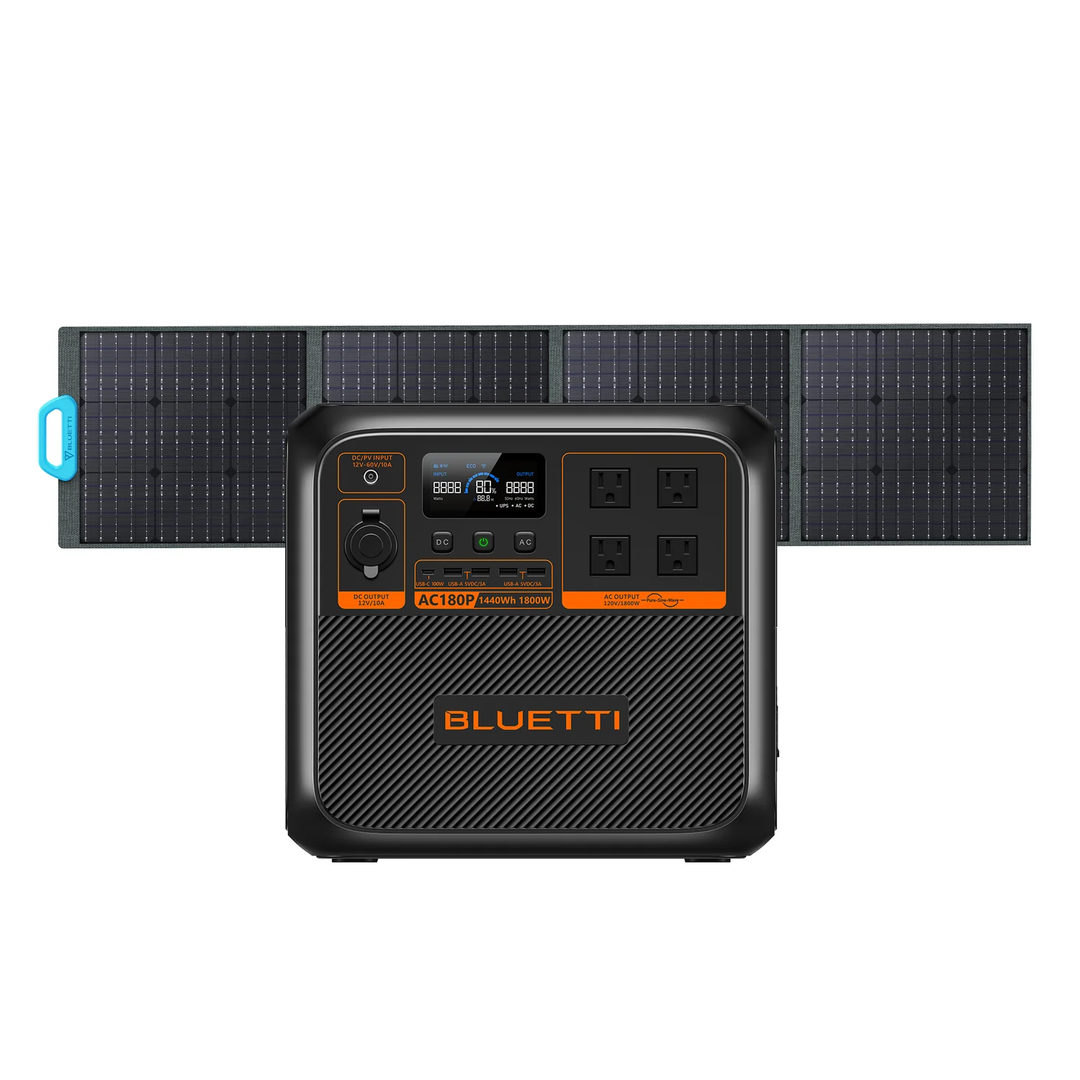 Bluetti | Solar Portable Power Station 1,800W 1,440Wh | AC180P