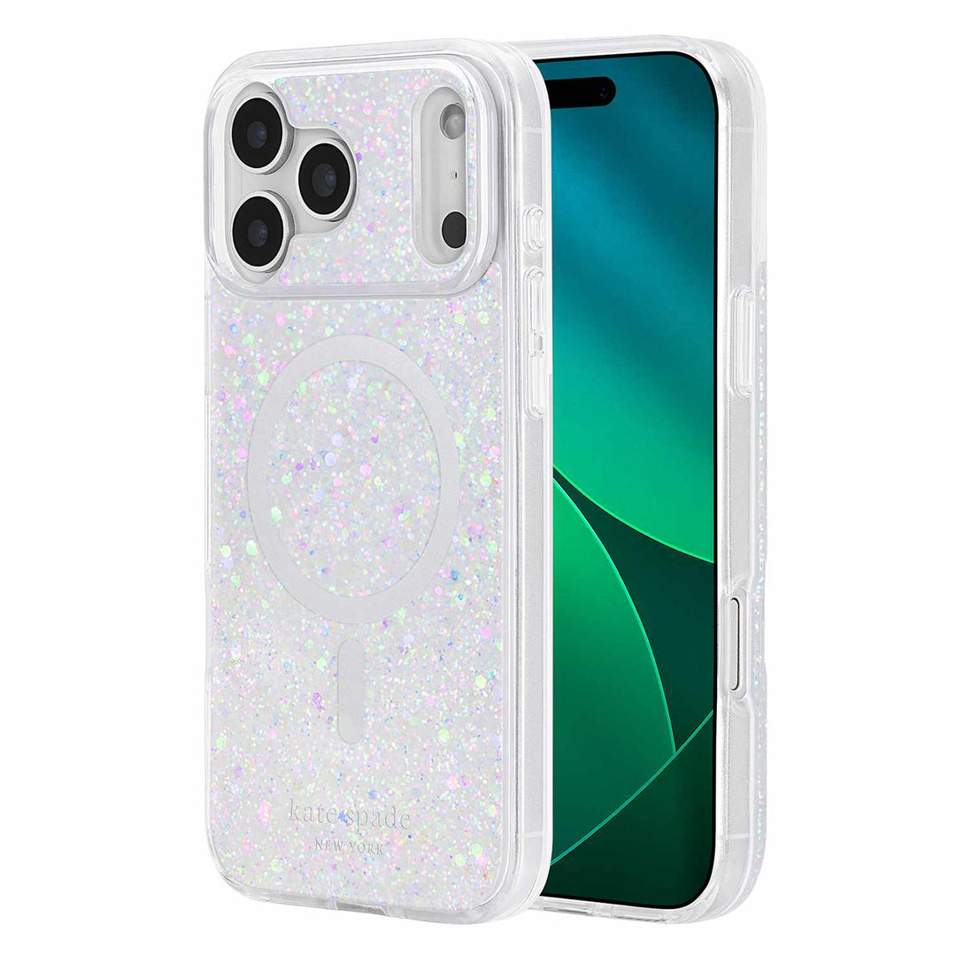 Kate Spade | Protective MagSafe Case iPhone 18 Pro Max /17 Pro Max - Chunky Glitter Iridescent | KS061130