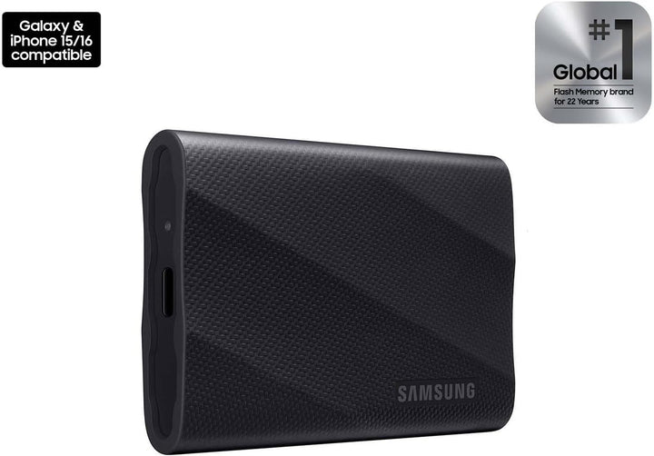 Samsung | USB 3.2 Gen. 2 T9 1TB Portable SSD - Black Open box | MU-PG1T0B/AM-OB