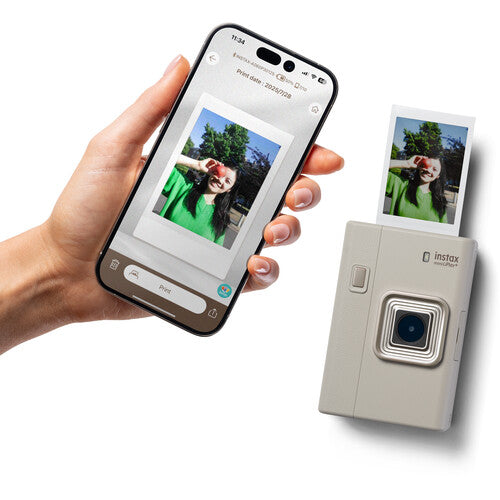 Fujifilm | Instax Mini LiPlay+ Hybrid Instant Camera - Sandy Beige | 600024674