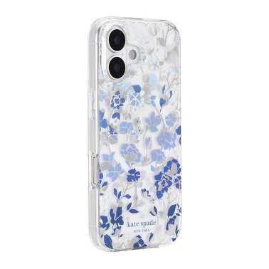 Kate Spade | Protective MagSafe iPhone 17 Case - Flowerbed Blue | KS057400