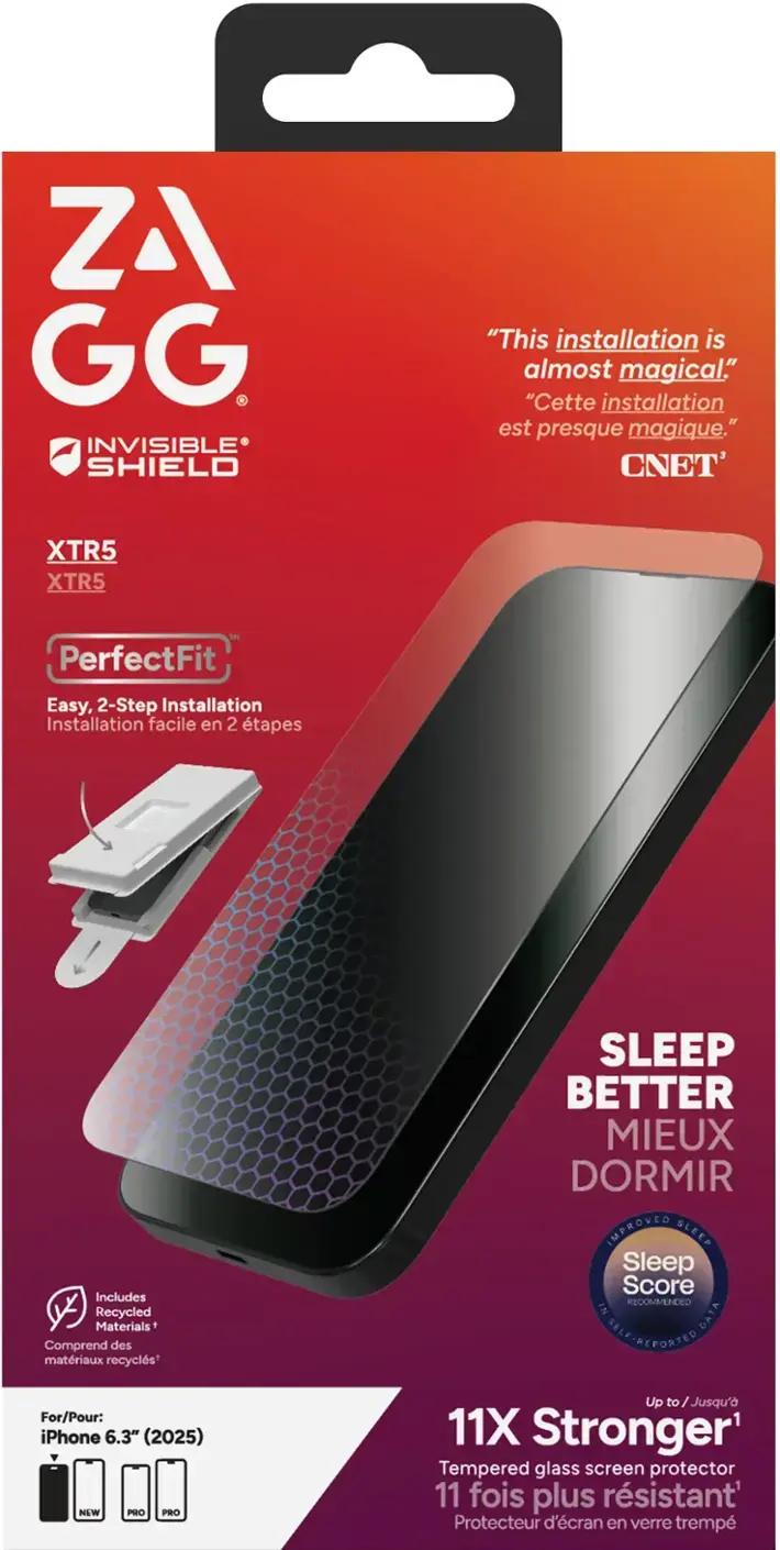 ZAGG | InvisibleShield Glass iPhone 17 /17 Pro /16 Pro  XTR5 Screen Protector | 200118667