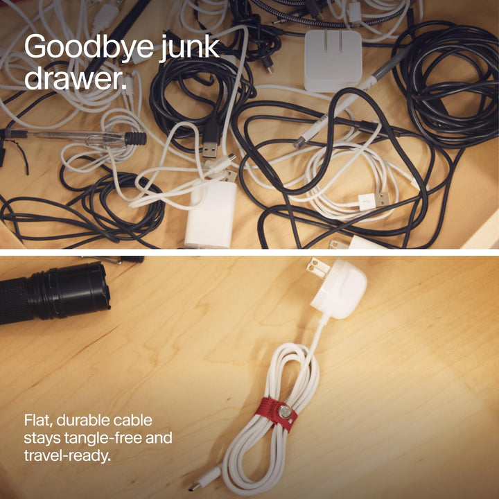 Twelve | Power Cord Wall Adapter with Built-In Cable 4FT US - White/Dune | TS-2547