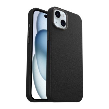 Otterbox | Symmetry Cactus Leather w/MagSafe case  iPhone 15 Plus - Black (Noir Ash) | 15-12622