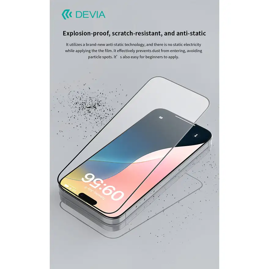 Devia | Star Series Full Screen HD Tempered Glass For iPhone 16 Plus | 6942297115507