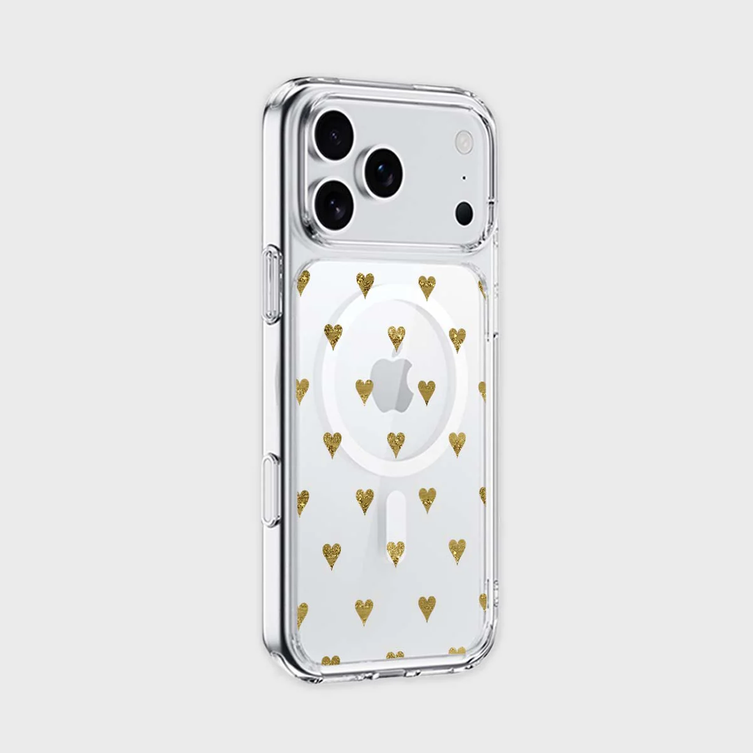 Caseco | Gold Hearts iPhone 17 Pro Case - Hearts | ED24E7-GH