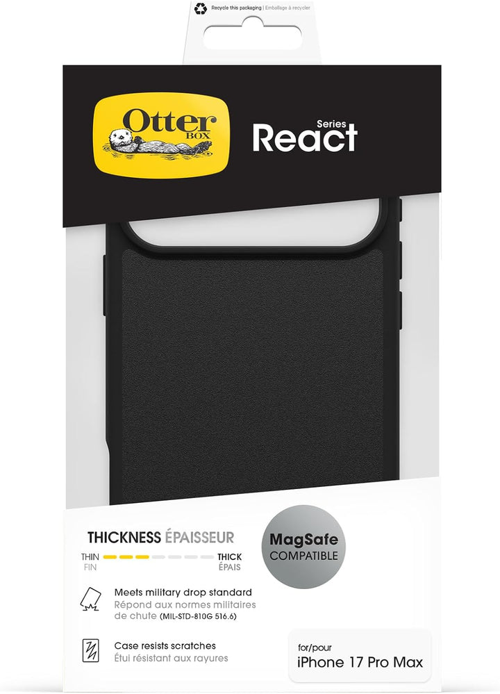 Otterbox | React w/Magnets Case iPhone 18 Pro Max/17 Pro Max - Black | 77-99290