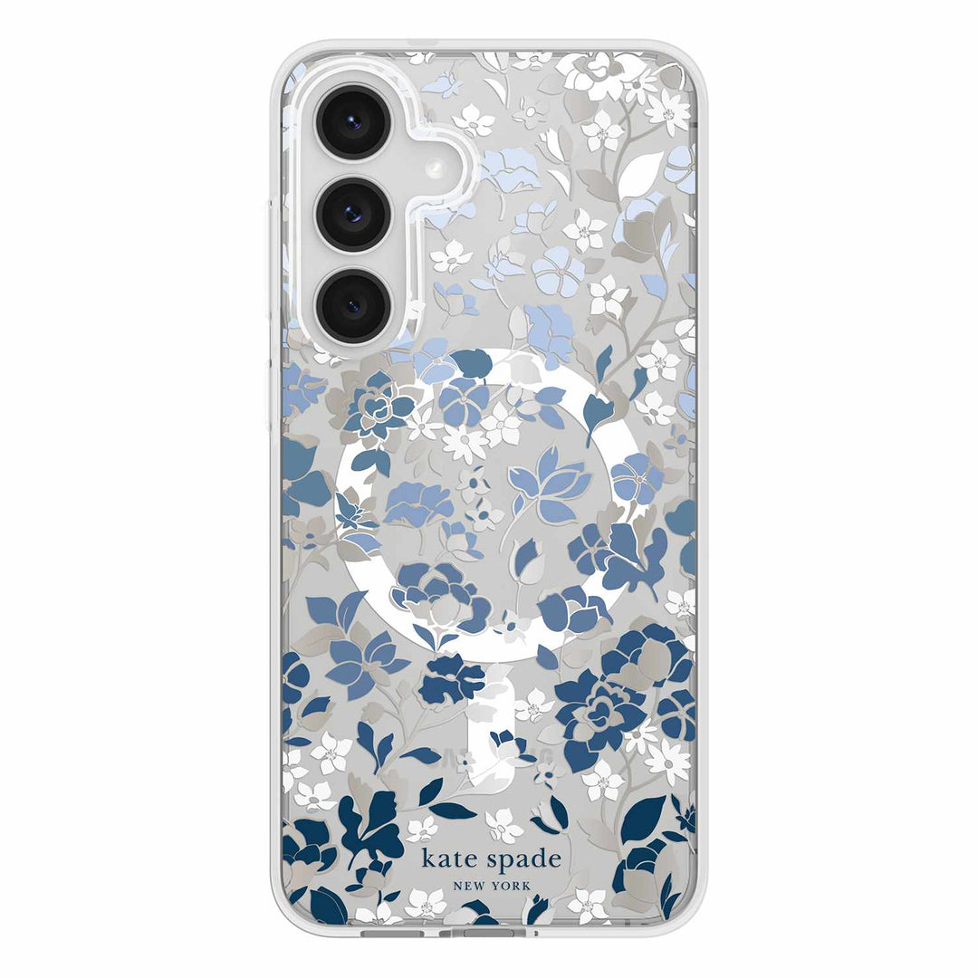 Kate Spade | Protective Case w/MagSafe for Samsung Galaxy S25 FE - Flowerbed Blue | KS058940