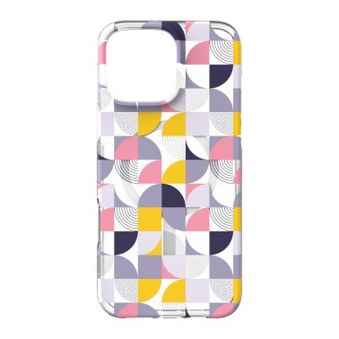 ZAGG | Milan Graphene Snap Case iPhone 16 Pro Max - Pink /Grey Geometric | 15-13449