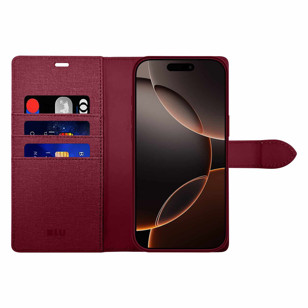Blu Element | Folio 2-in-1 Case iPhone 18 Pro Max /17 Pro Max - Burgundy | BEF218PRB