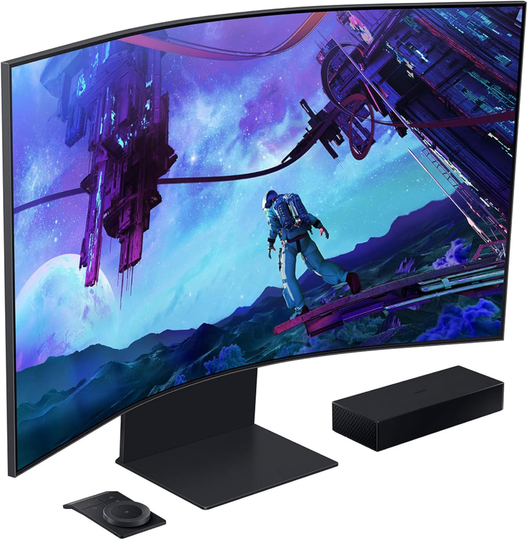Samsung | Odyssey Arc 55" 4K Ultra HD 165Hz 1ms GTG Curved VA LCD FreeSync Gaming Monitor - Black LS55CG970NNXGO