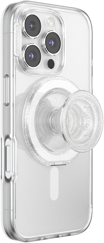 PopSockets | Kick-Out PopGrip with MagSafe - Clear Glitter | PS-809341