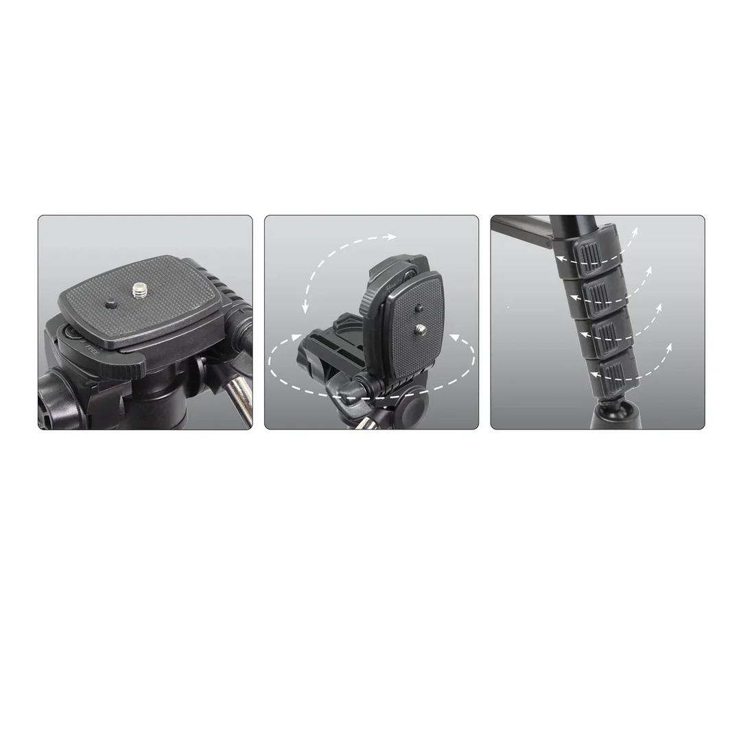 Optex | Horizon 5-Section Aluminum Hybrid Tripod - Black | OPTH155